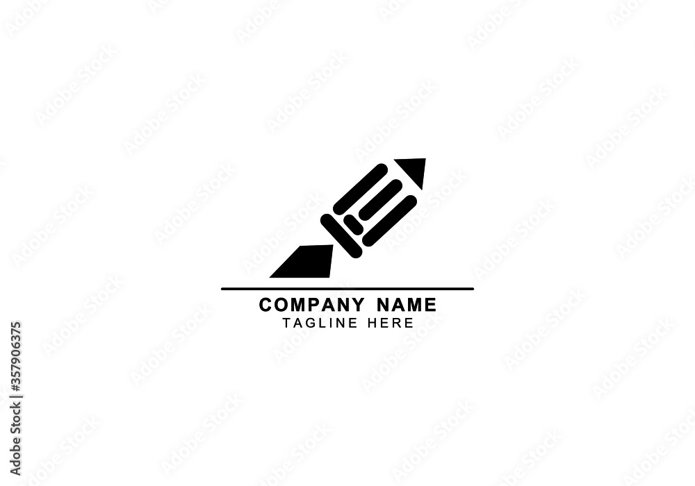 abstract and minimal rocket logo in black color abstract and minimal rocket logo in black color