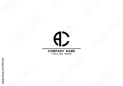 ac or ca minimal and abstract logo icon