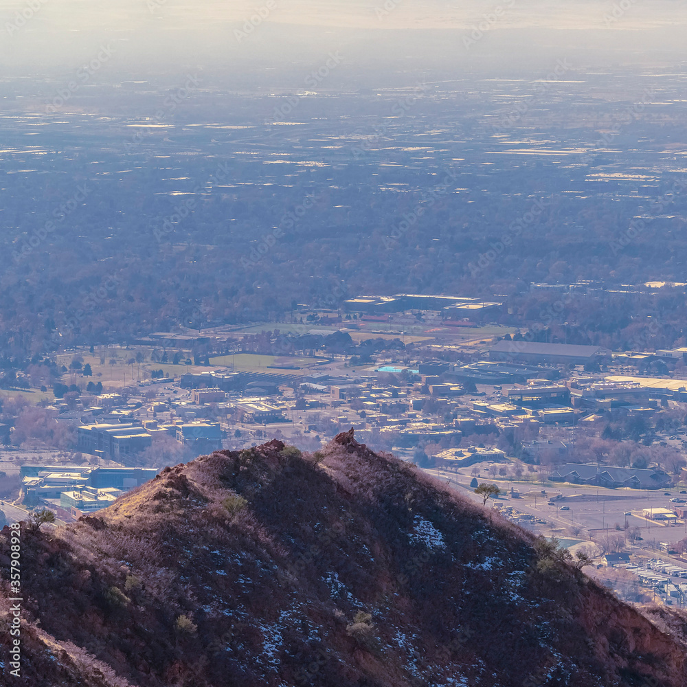 Square Mountain summit overlooking Salt Lake City, Utah