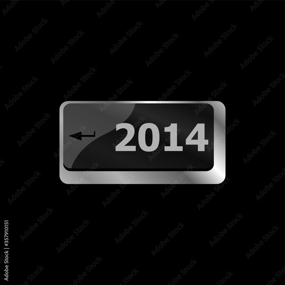 2014 new year keyboard key button close-up 2014 new year keyboard key button close-up