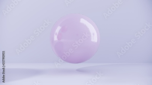 Abstract purple balls for party, festival, celebration. Group of balls, bubbles on pastel background. Digital, trend banner with conceptual composition with copy space - 3D, render, graphic design.