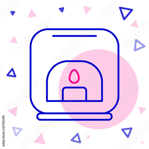 Line Aroma lamp icon isolated on white background. Colorful outline concept. Vector Illustration