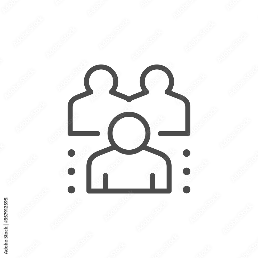 People group line outline icon People group line outline icon