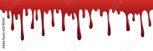 Blood dripping isolated vector seamless pattern