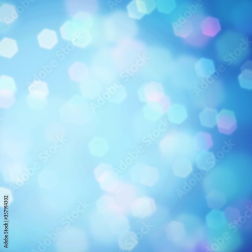 Abstract blue light bokeh. Blue bokeh background.