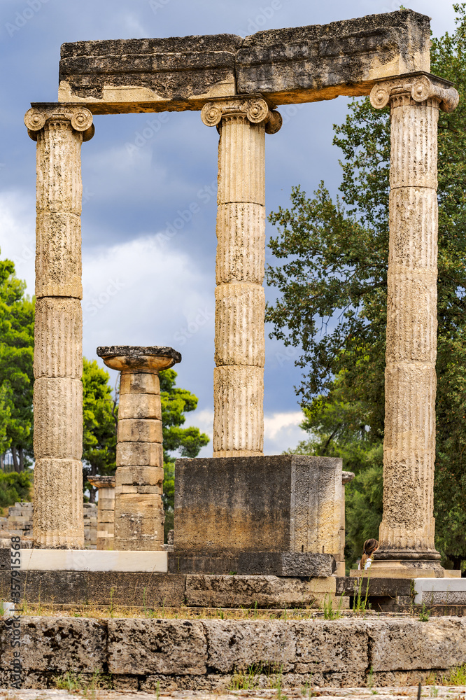 Fototapeta premium The Philippeion in the Altis of Olympia, Greece.