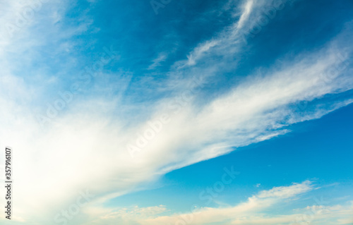 Fototapeta Naklejka Na Ścianę i Meble -  Background white fluffy clouds in the blue sky