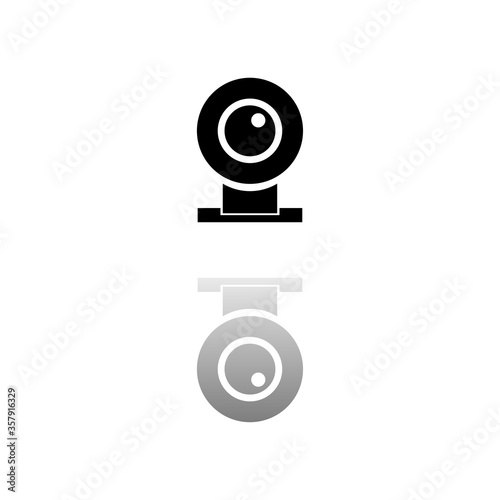Web camera icon flat