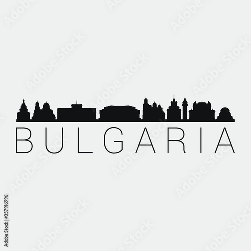 Bulgaria Skyline Silhouette City. Design Vector. Famous Monuments Tourism Travel. Buildings Tour Landmark.