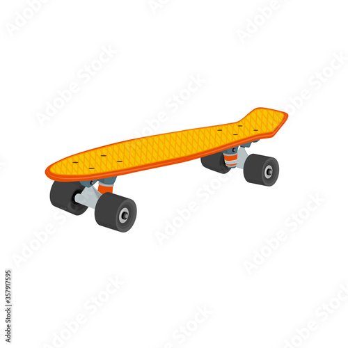 Bright multi-colored skateboard