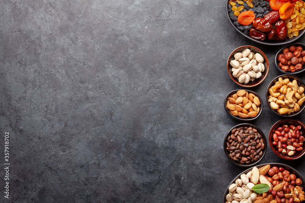 Various dried fruits and nuts Various dried fruits and nuts