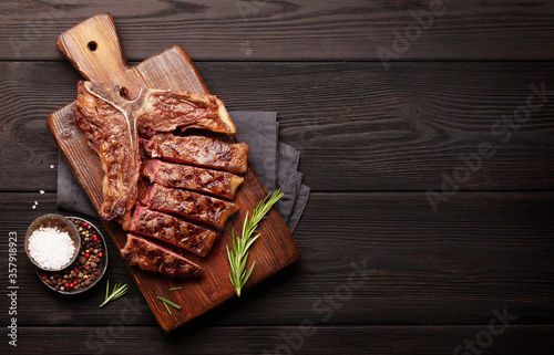 T-bone grilled beef steak