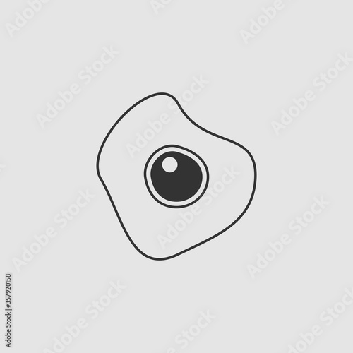 Oomelette icon flat.