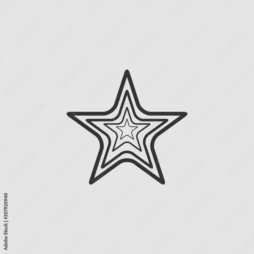 Star icon flat.