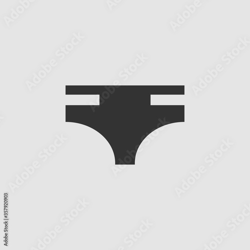Swimming trunks for men icon flat.