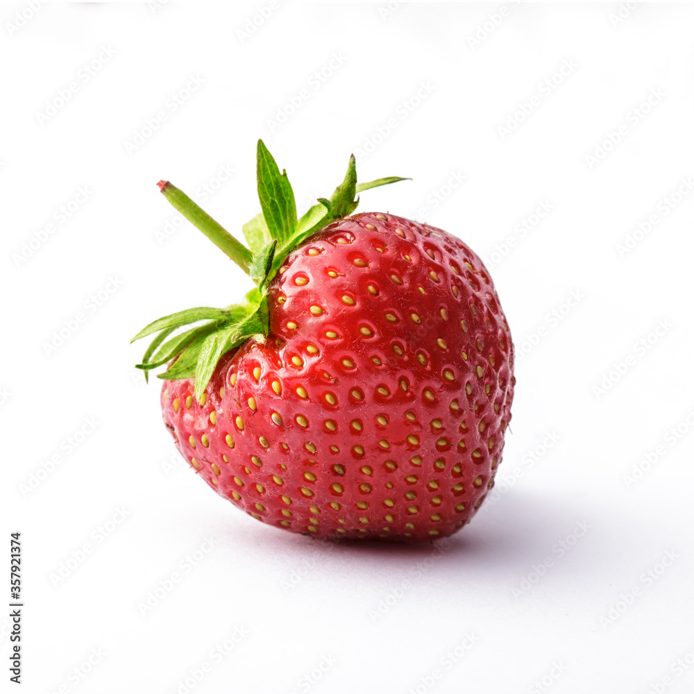 Strawberry fresh vibrant color close up slanted arrangement isolated on white background studio shot Strawberry fresh vibrant color close up slanted arrangement isolated on white background studio shot