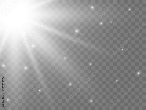 Sunlight on a transparent background