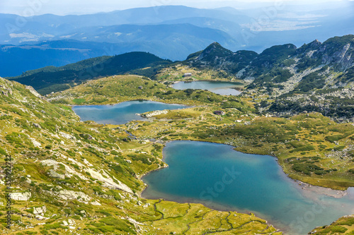 Panorama of The Seven Rila Lakes, Rila Mountain, Bulgaria