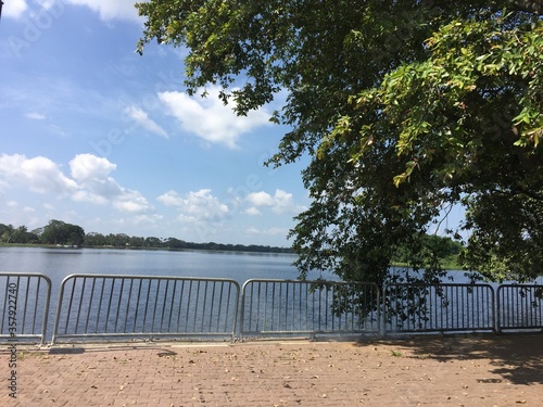 Landscape of beautiful reserviour in Sri Lanka