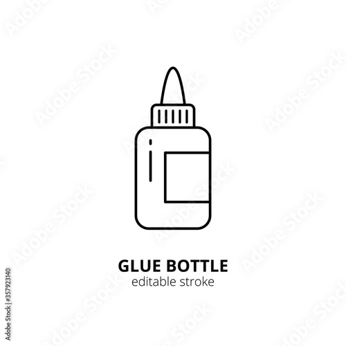 Glue bottle icon. Glue silhouette icon isolated on background. Flat vector for web and mobile applications. It can be used as - pictogram, logo, icon, infographic. Vector Illustration.