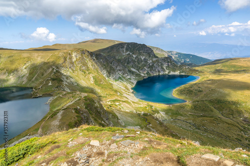 Panorama of The Seven Rila Lakes  Rila Mountain   Bulgaria