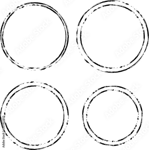 Grunge post Stamps Collection, Circles. Banners, Insignias , Logos, Icons, Labels and Badges Set . vector distress textures.blank shapes.
