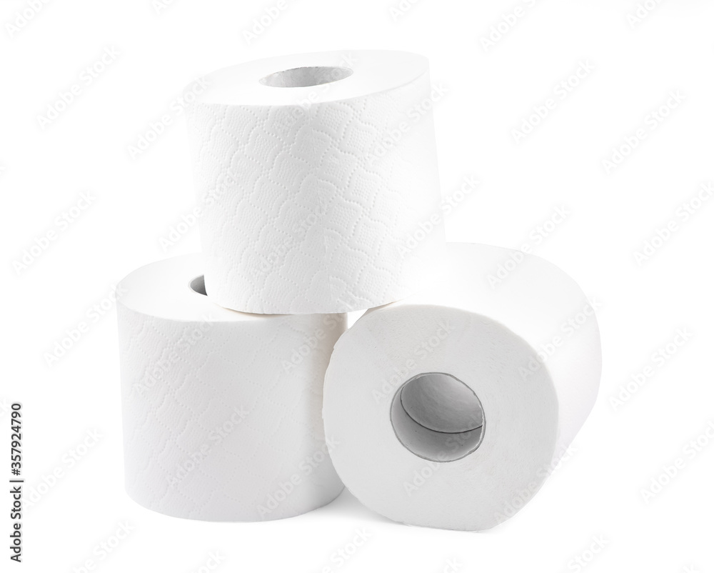 Roll of toilet paper, tissue for use in the toilet room, used for cleaning the dirt in the bathroom isolated on the white background. Roll of toilet paper, tissue for use in the toilet room, used for cleaning the dirt in the bathroom isolated on the white background.