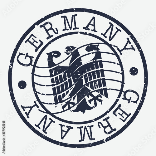 Germany Stamp Postal. Silhouette Seal. Passport Round Design. Vector Icon. Design Retro Travel. National Symbol.