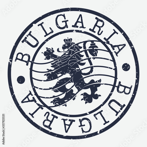 Bulgaria Stamp Postal. Silhouette Seal. Passport Round Design. Vector Icon. Design Retro Travel. National Symbol.