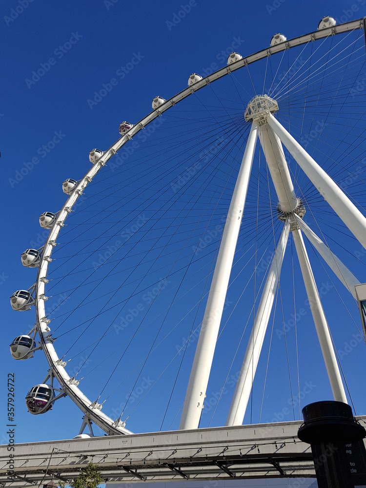High roller in Las Vegas. Blue sky in the background