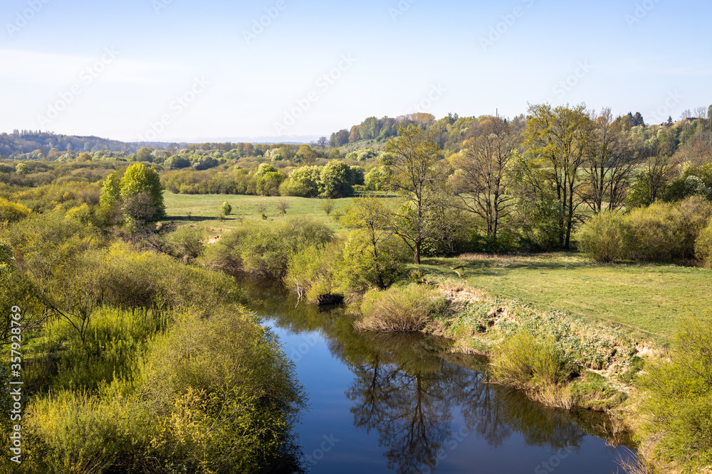 Beautiful valley landscape view of river Minija/ Lithuania Beautiful valley landscape view of river Minija/ Lithuania