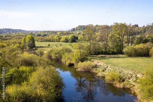 Beautiful valley landscape view of river Minija/ Lithuania