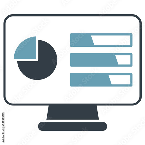 Web hosting Management Control Panel Web Application Vector Icon Design 