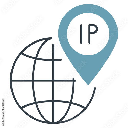 ISP Internet Protocol Address Vector Icon Concept Design 