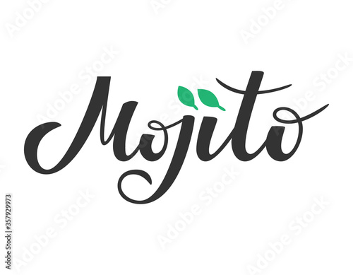 Mojito vector hand drawn lettering