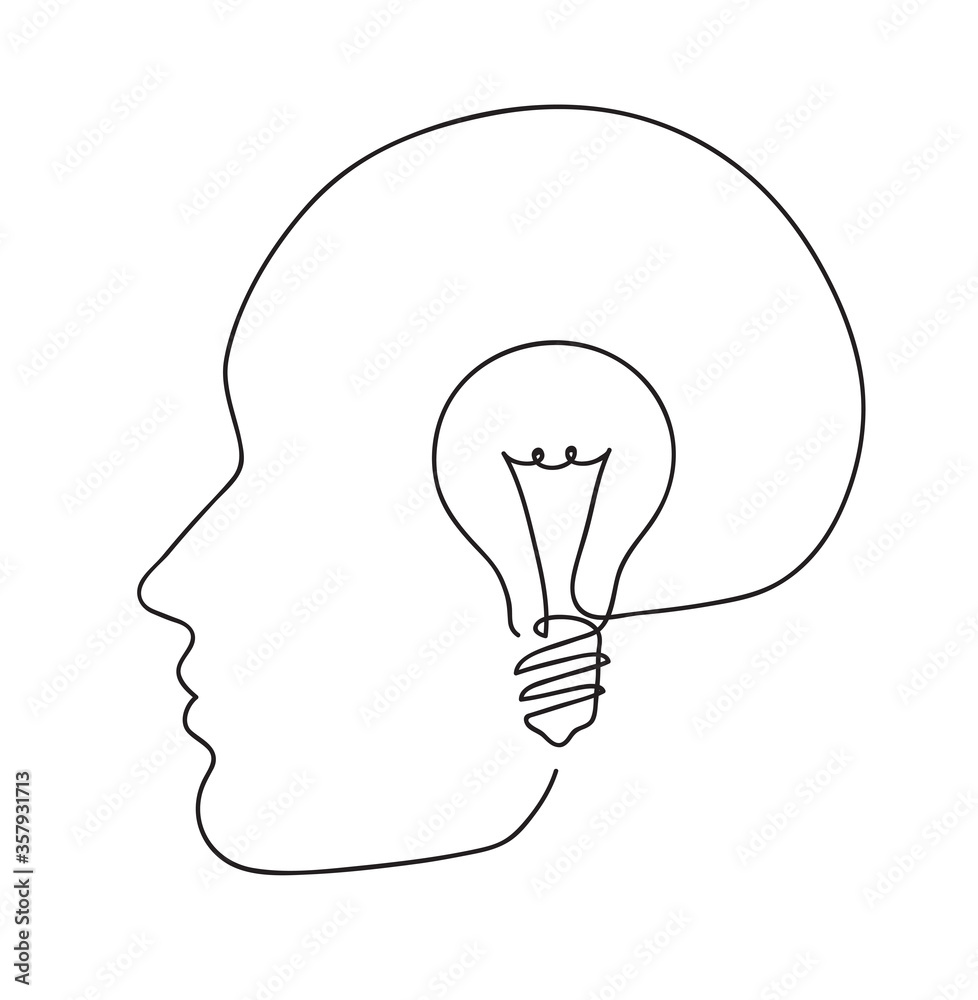 Light bulb symbol. Idea Concept. Continuous line art drawing. Hand drawn doodle vector illustration in a continuous line. Line art decorative design Light bulb symbol. Idea Concept. Continuous line art drawing. Hand drawn doodle vector illustration in a continuous line. Line art decorative design