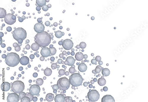 minimalistic grey icosphere background 3d-render