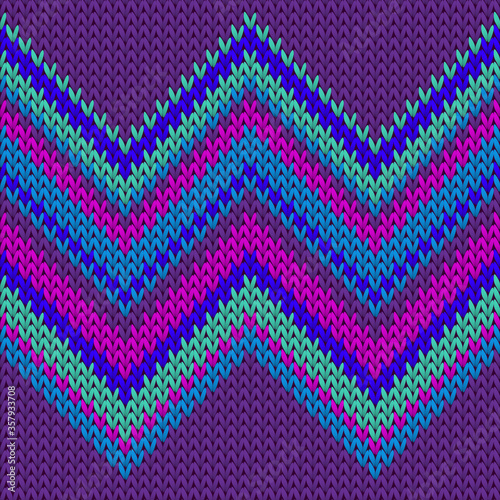 Chunky zig zal lines christmas knit geometric 