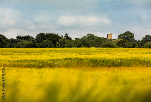 Walesby, Lincolnshire, UK, July 2017, View of Walesby Church in the Lincolnshire Wolds photo