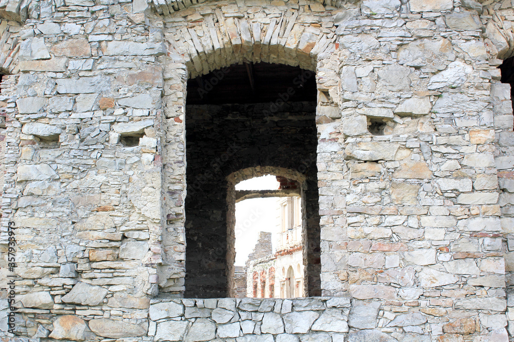 Ruins of Krzyztopor castle in Poland