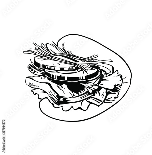 Gua bao, steamed buns, Chinese food
