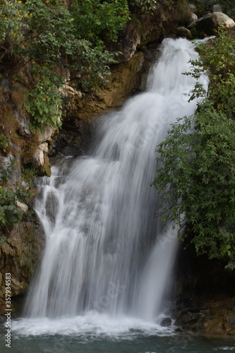 long exposure of a waterfall in the mountains © Himalayan Gypsy