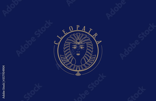 Cleopatra logo icon coin