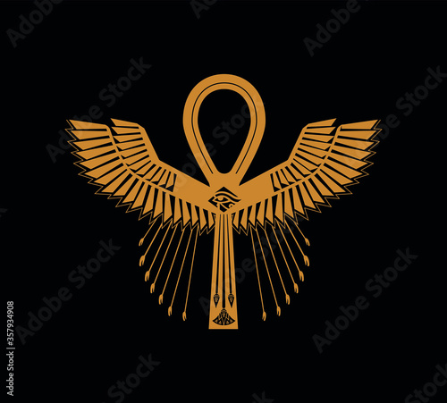 Ankh with wings