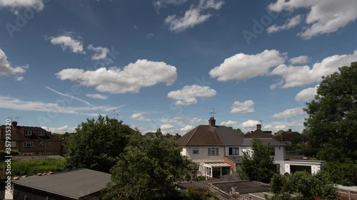 Clouds over houses