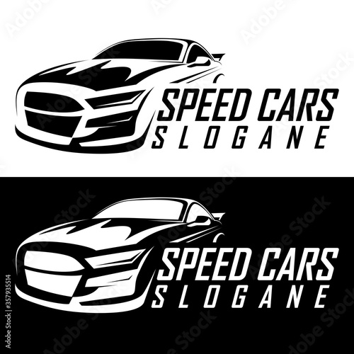 car speed logo design concept vector