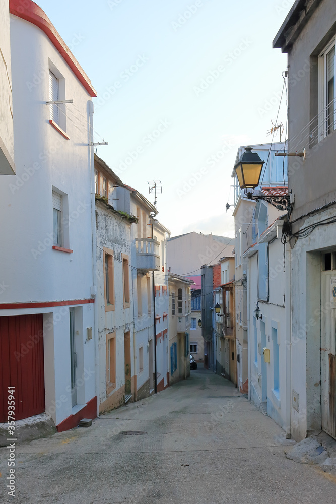 Colorful streets in a galician village