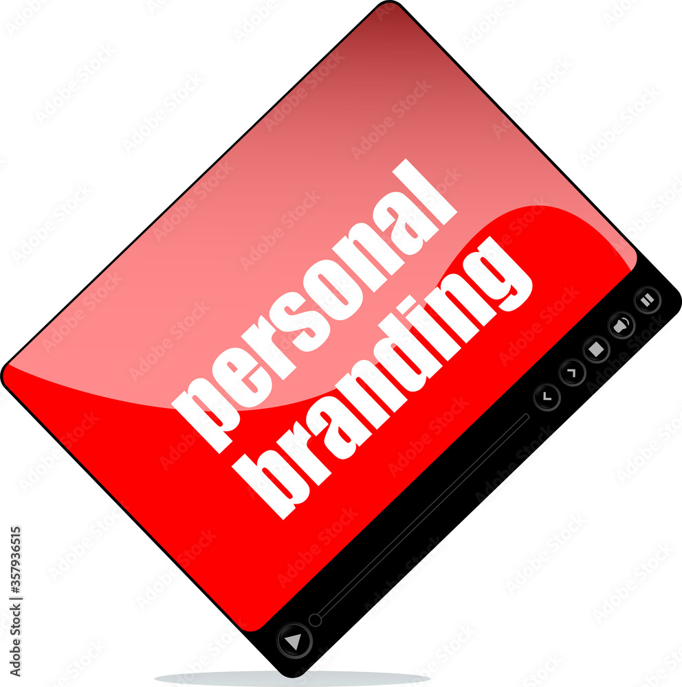 Video player for web with personal trading word Video player for web with personal trading word