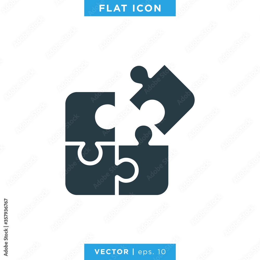 Puzzle icon design template Puzzle icon design template