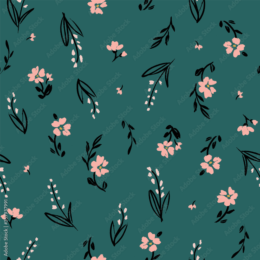 vector retro seamless floral pattern vector retro seamless floral pattern